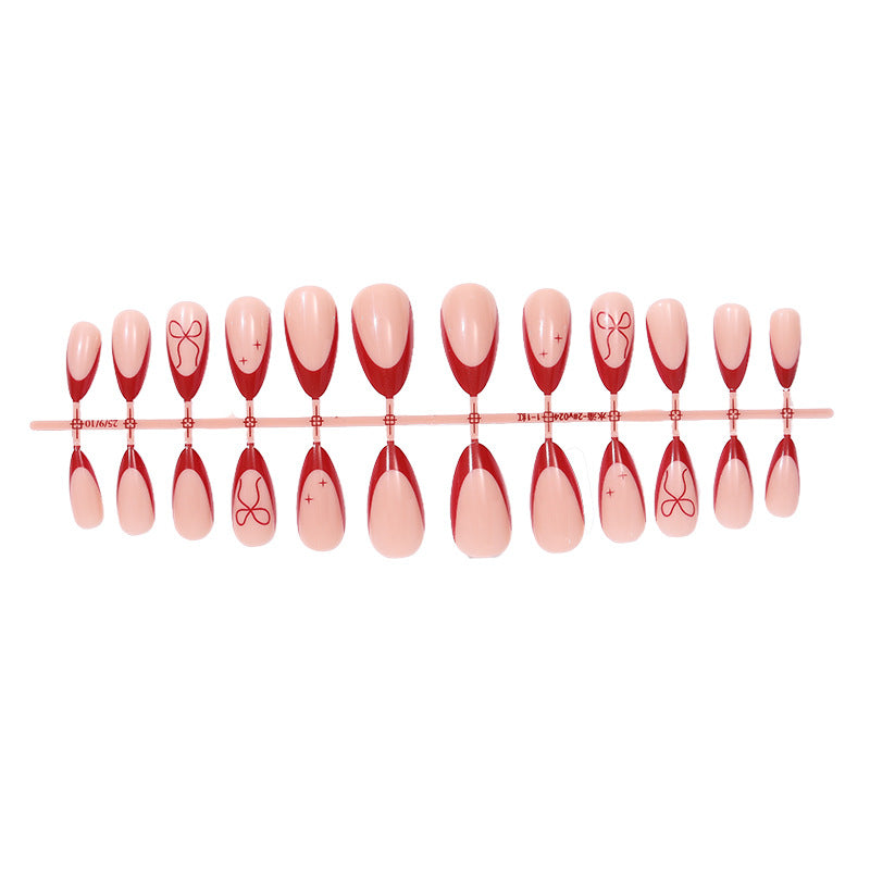 Elegantes French Tip Design Press-On Nail Set Brehn