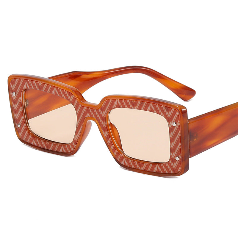Damen Oversized Sonnenbrille im modernen Quadratrand Brehn
