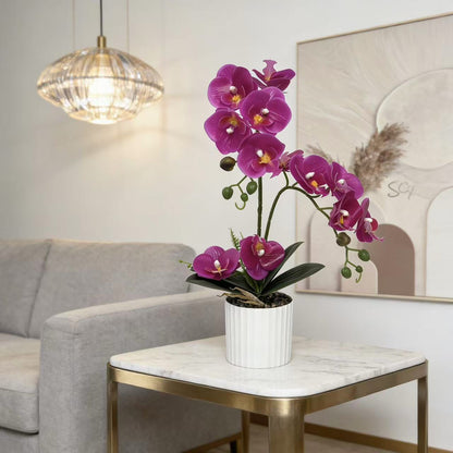Lifelike Künstliche Orchideenpflanzenarrangement für die Heimdekoration