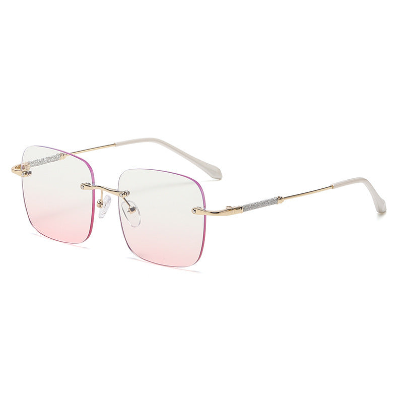 Damen elegante quadratische Sonnenbrille mit funkelnden Akzenten Brehn