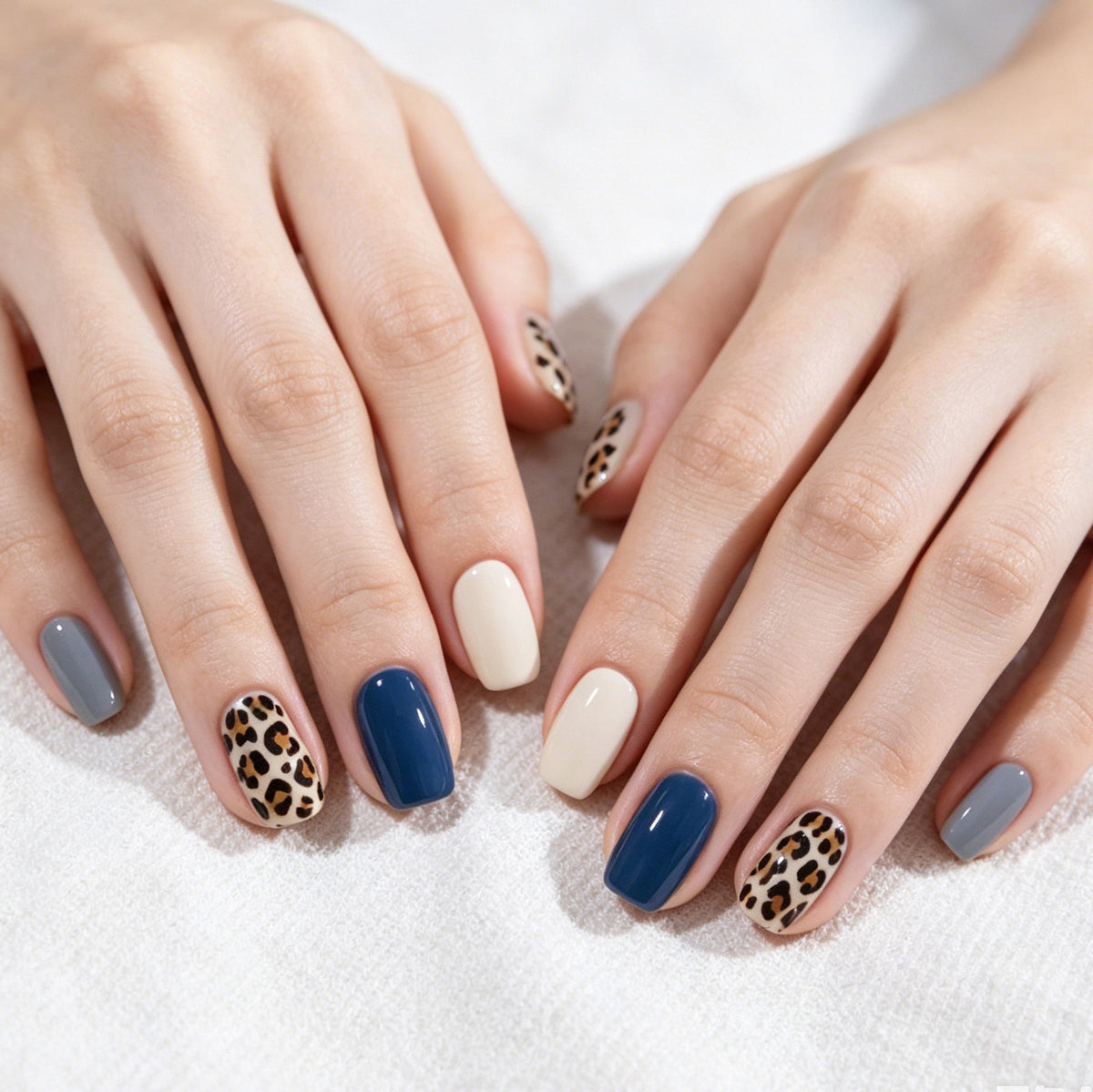 Stylische Leopard-Druck Nagelkunst-Verstärkungen Brehn