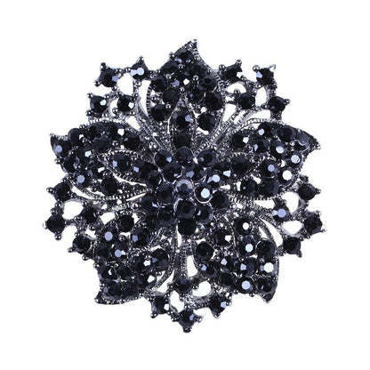 Glamouröse Brosche mit Kristallen Brehn