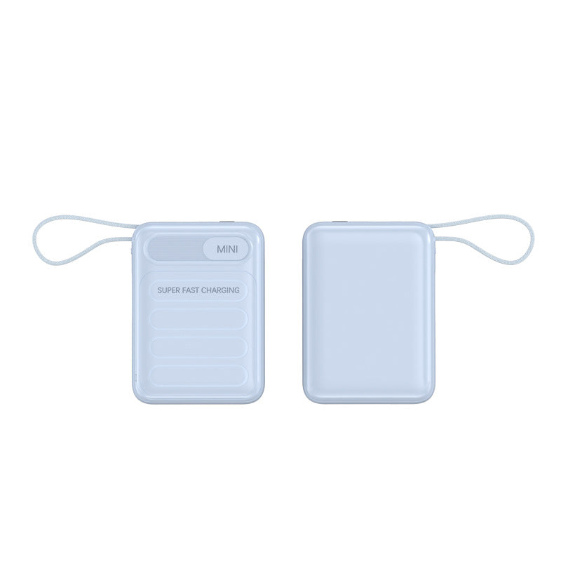 Tragbare Powerbank mit Integrierten Schnellladekabeln und Digitaler Ladestandanzeige Brehn