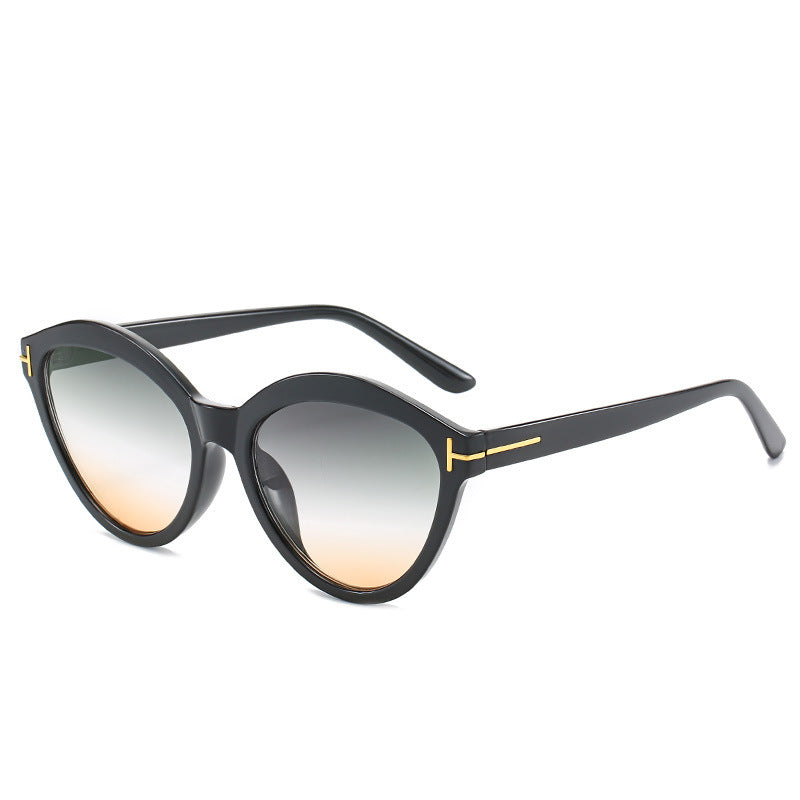 Elegante Übergroße Katzenaugen-Sonnenbrille Brehn