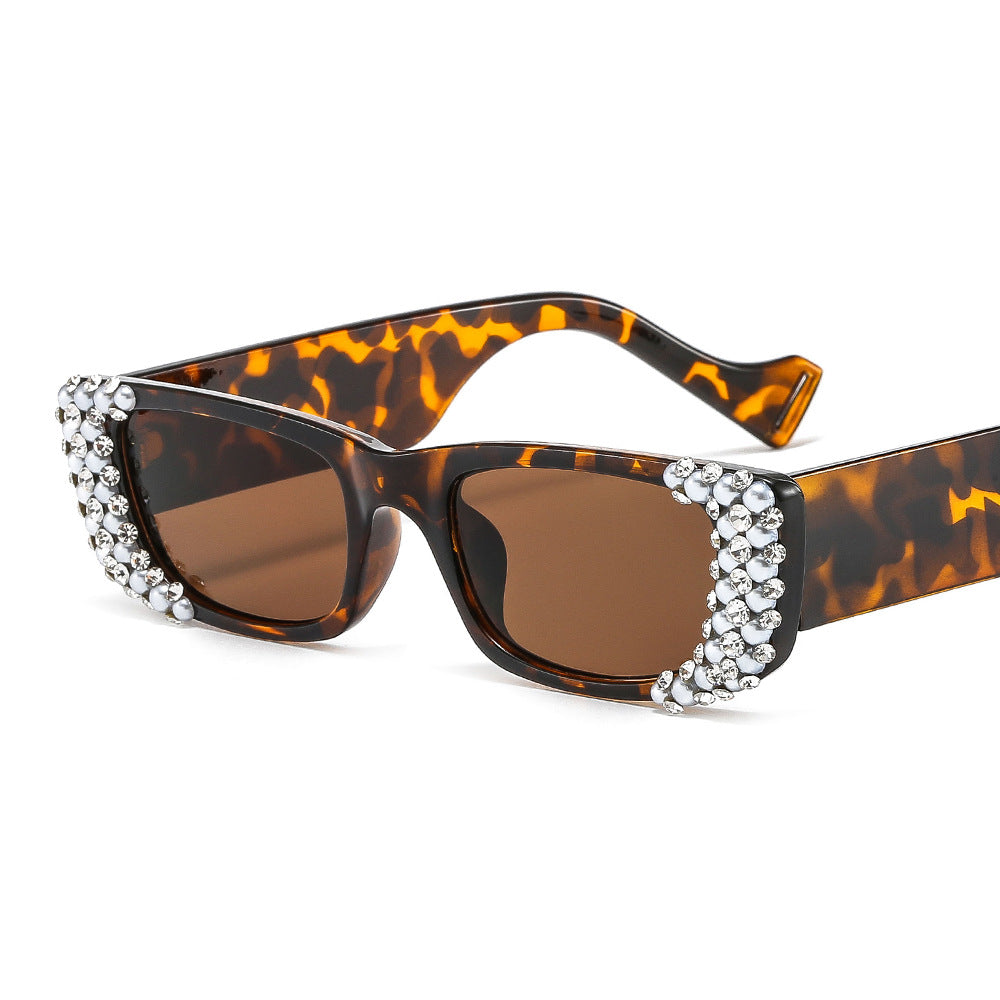 Damen extravagante Schmuckstein-Sonnenbrille Brehn