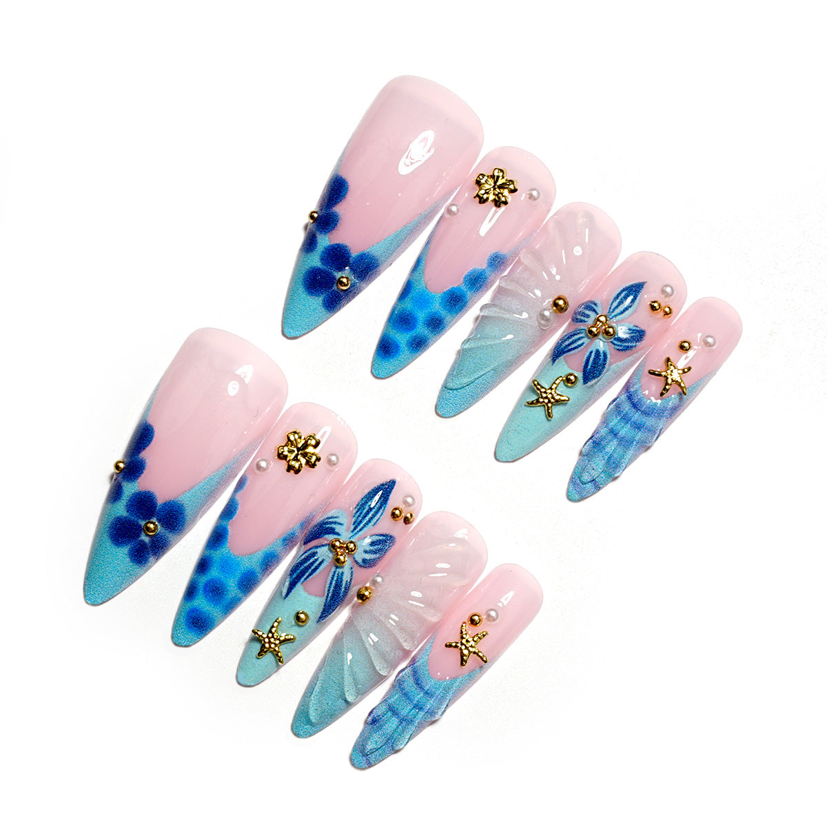 Detailliertes Künstliches Nageldesign-Set