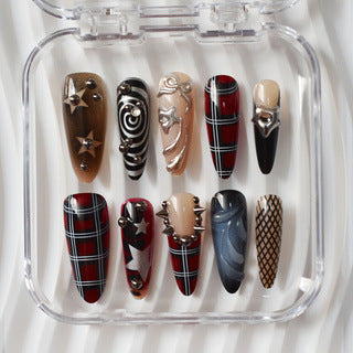 Gothic Themen Press-On Nagelkunst Brehn