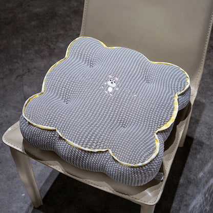 Plüsch Sitzkissen mit Blumenmotiv Brehn