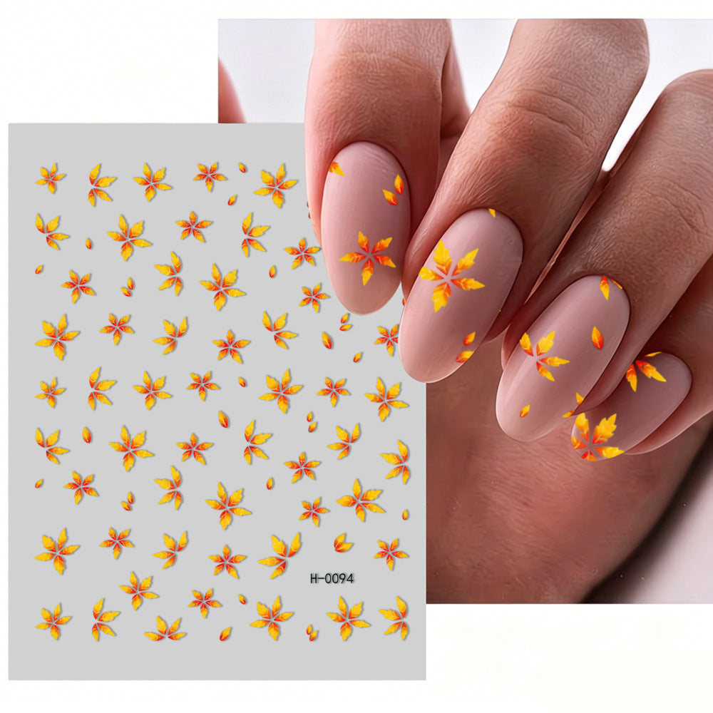Florales Design Nagelkunst Aufkleber Set