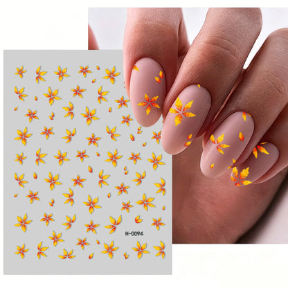 Florales Design Nagelkunst Aufkleber Set