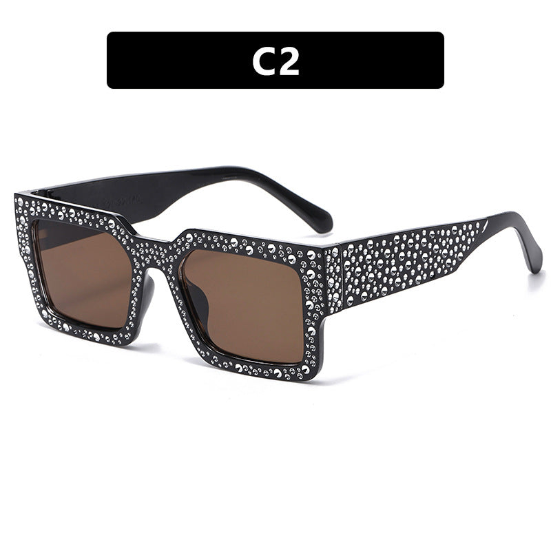 Damen extravagante Sonnenbrille mit funkelndem Akzent Brehn