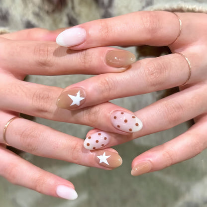 Künstlerisches Stern- und Punkt-Nagelkunst-Set