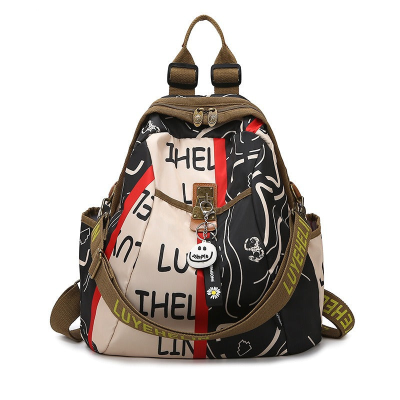 Künstlerischer Floral Gemusterter Rucksack Brehn