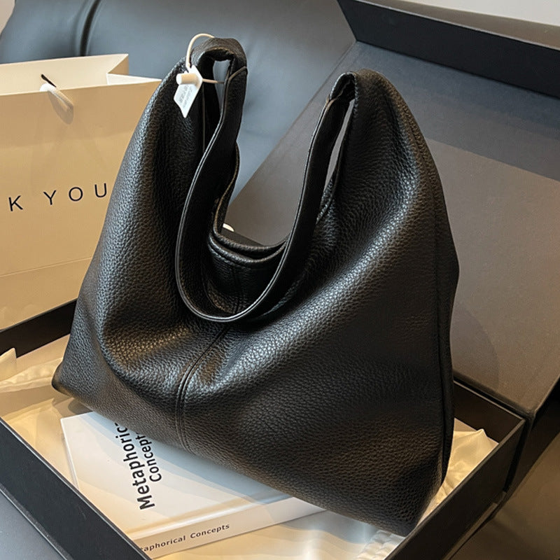 Elegante weiche Leder Hobo-Tasche Brehn