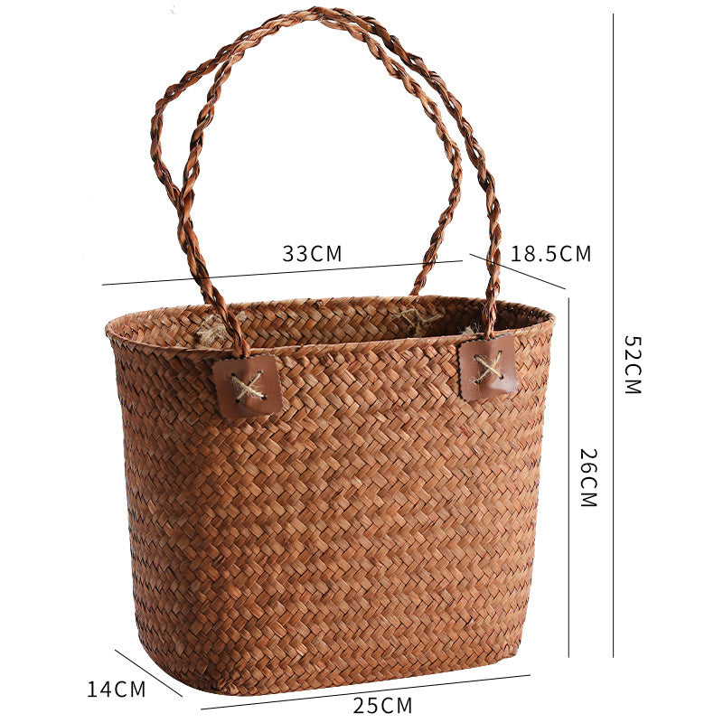 Damen Strapazierfähige Basttasche Brehn