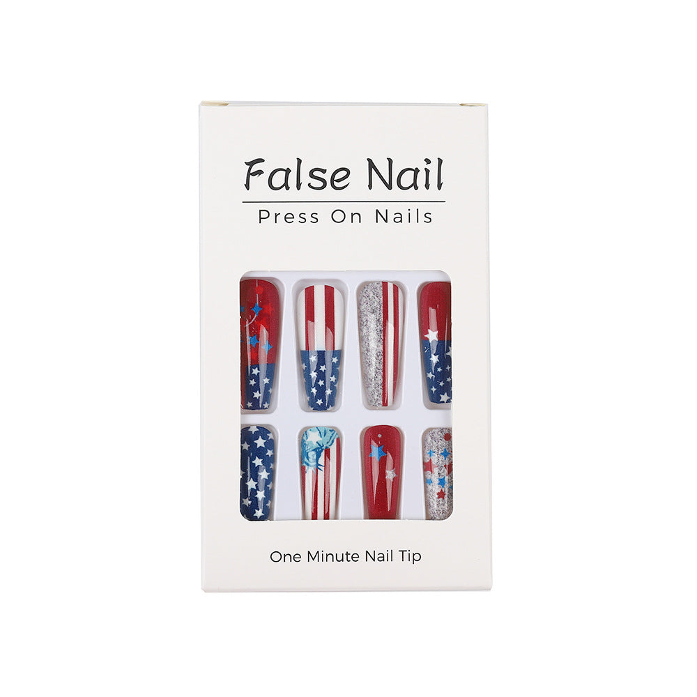 Kreative Nagelkunst mit patriotischem Design Brehn