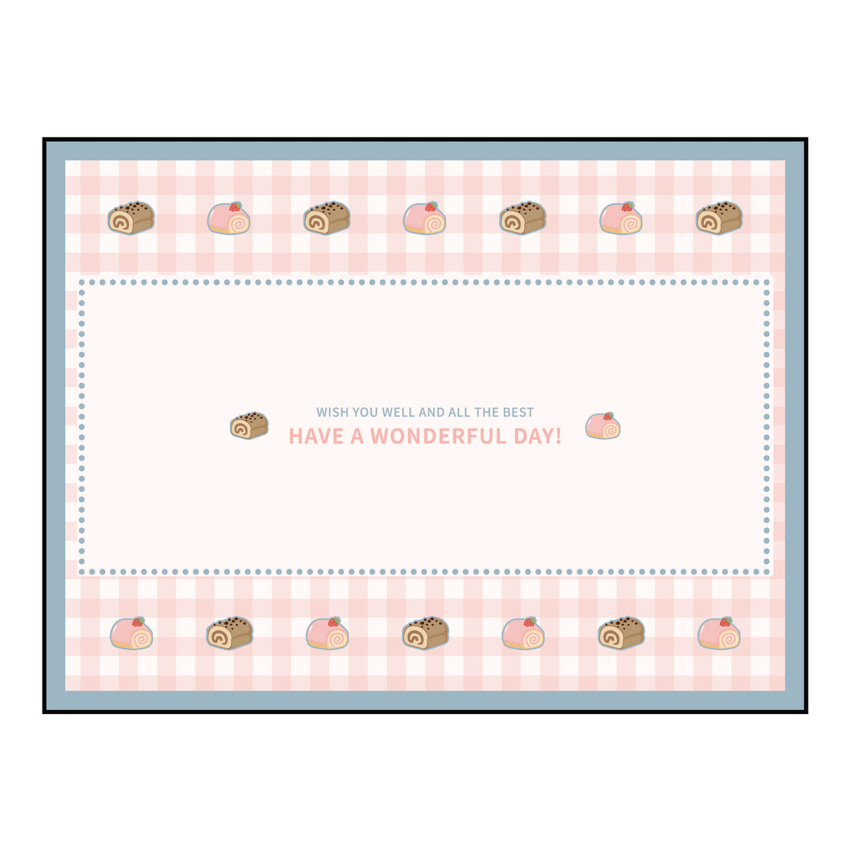 Striped Faux-Leather Table Placemat with Decorative Snail Print