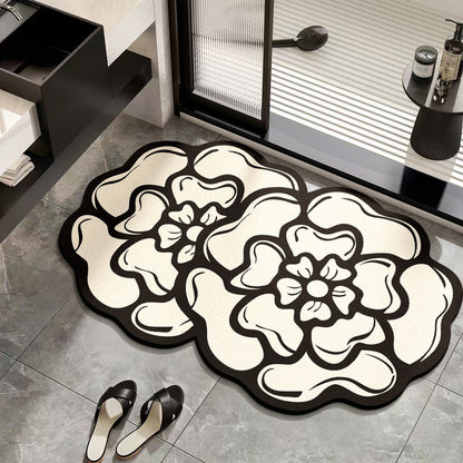 Floral Design Badezimmermatte