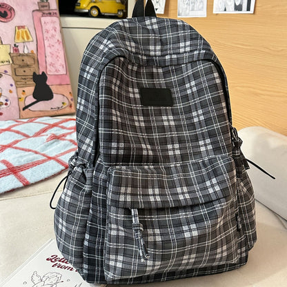 Stylische kariert gemusterte Rucksack Brehn