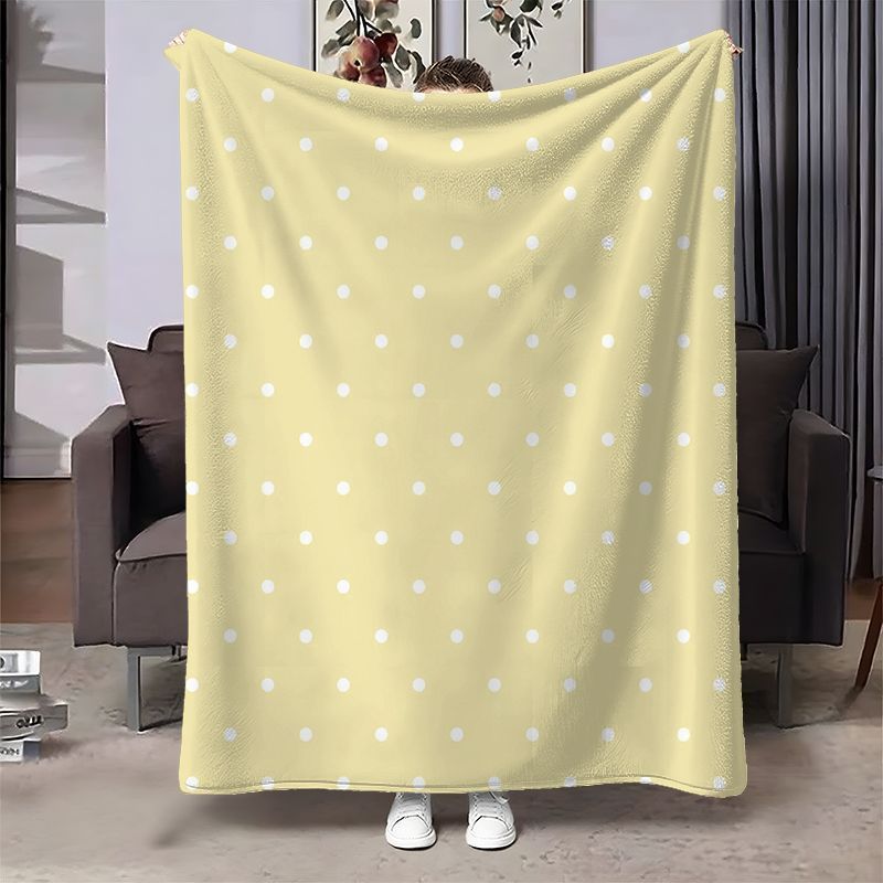 Gemütliche Pünktchen Fleece Wurfdecke