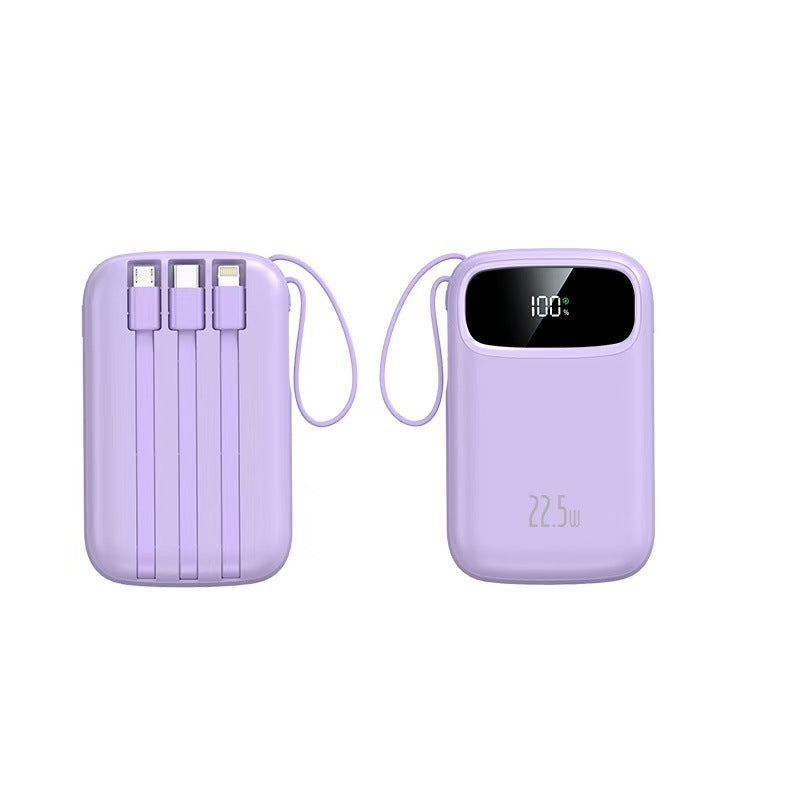Powerbank mit Integriertem Ladekabel und Digitaler Anzeige Brehn