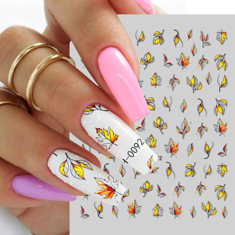 Herbstblatt Nagelkunst Transfer Decals