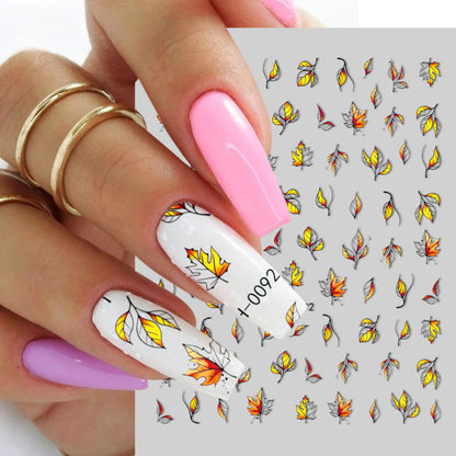 Herbstblatt Nagelkunst Transfer Decals