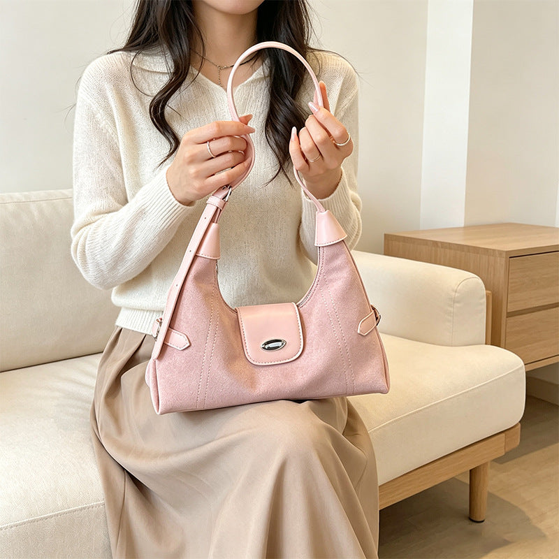Stylische Wildleder-Schultertasche Brehn