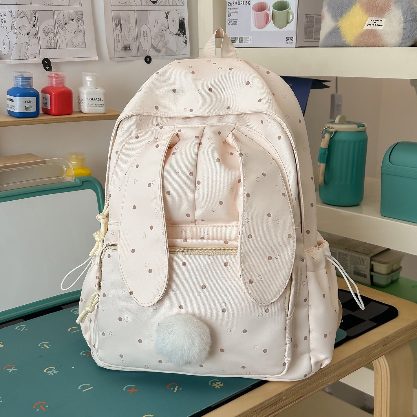Süßer Hasenohren-Rucksack