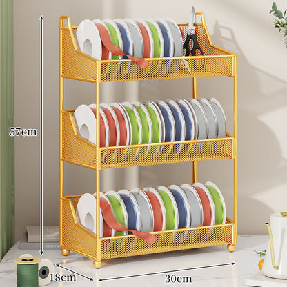 Bandrolle und Bastelbedarf Netz Organizer Regal