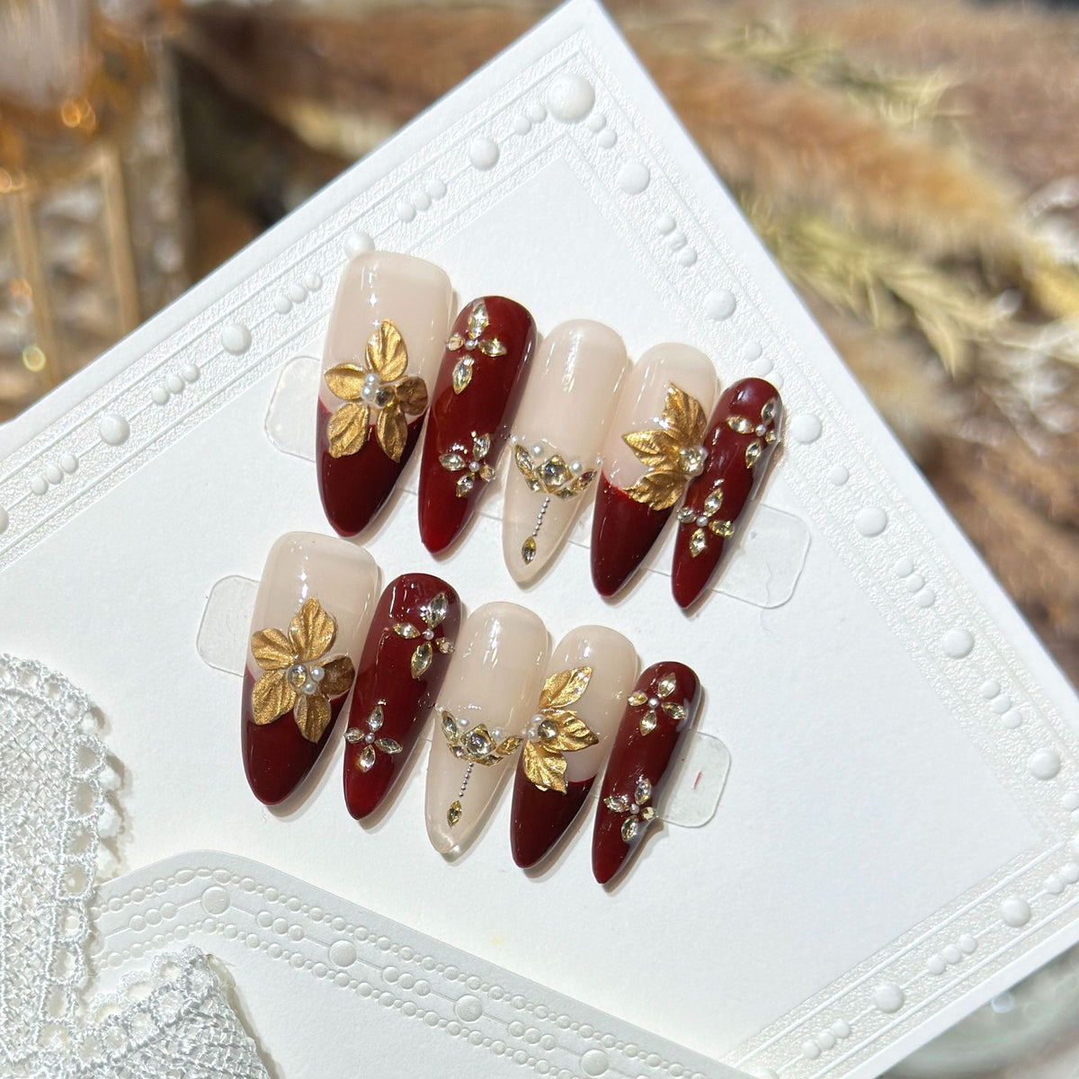 Glamourös Dekorative Stiletto Nagel Kunst Set Brehn