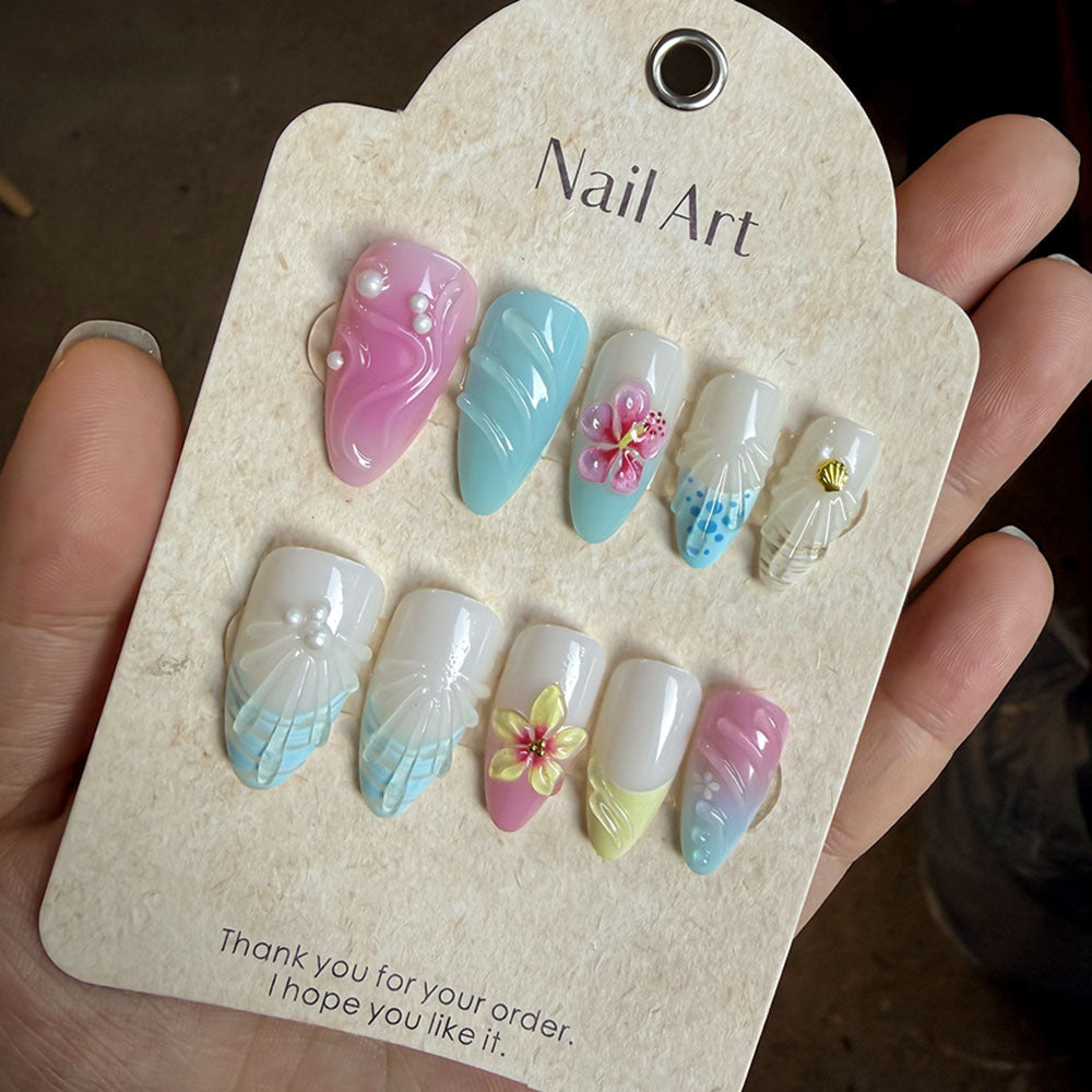 Künstlerisches Press-On Nagelset Brehn 1787294358