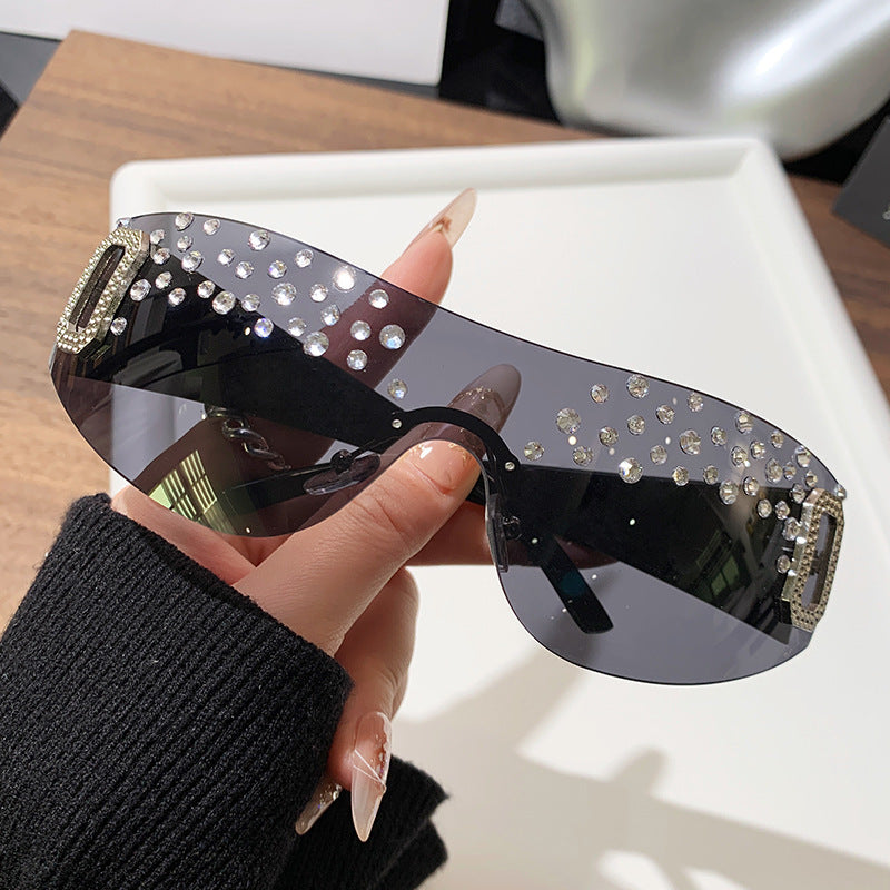 Damen Glamouröse Sonnenbrille mit Glitzerakzenten Brehn