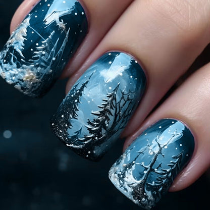 Winter Wonderland Acryl Nagelkunst Brehn