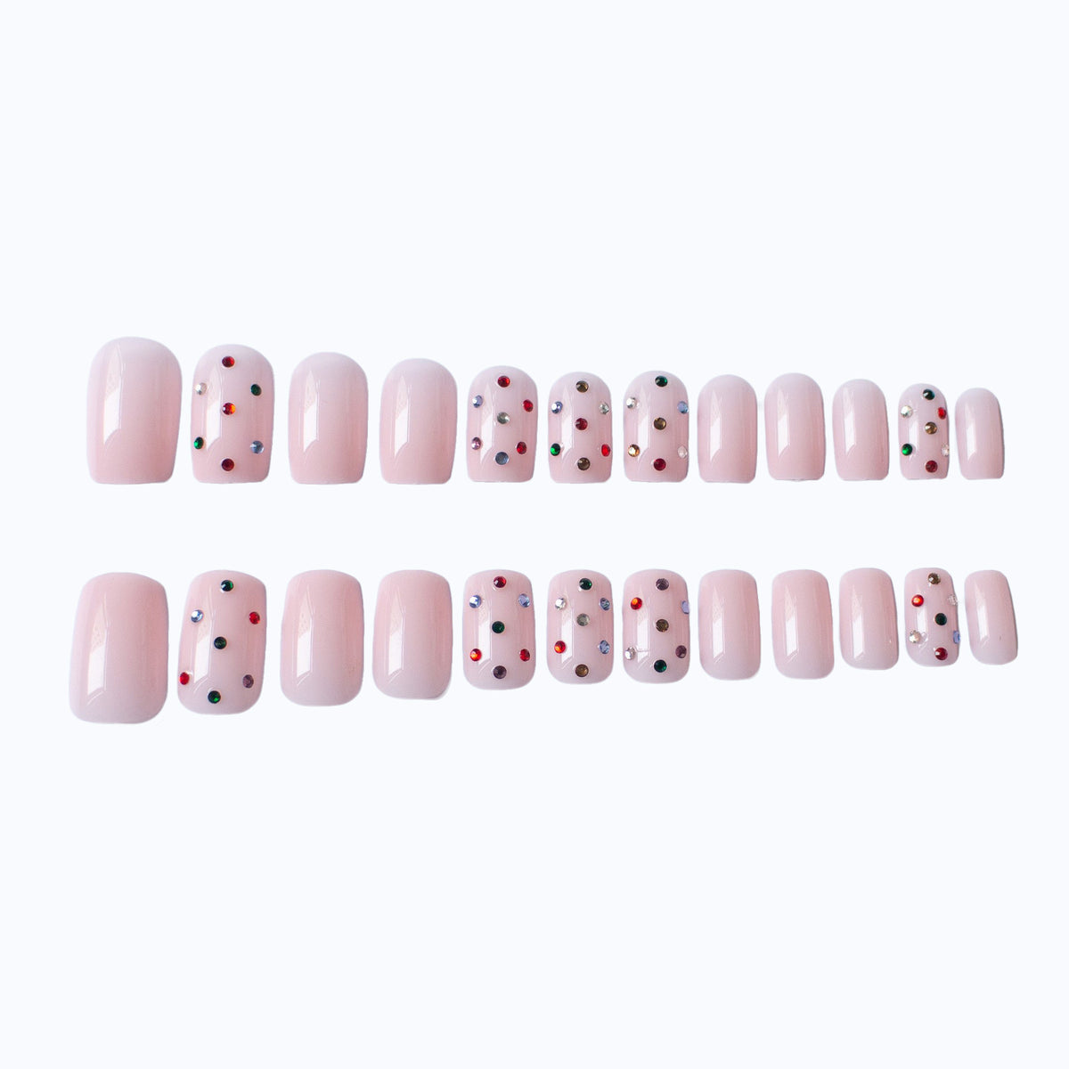 Dekoratives mit Edelsteinen besetztes Nagelkunst-Set
