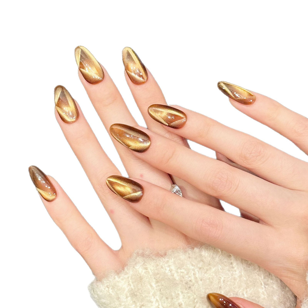 Künstlerisches Glamour Press-On Nagelset