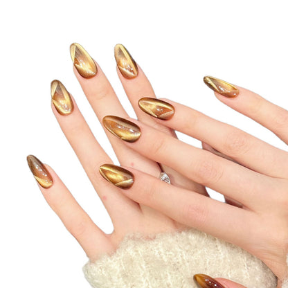 Künstlerisches Glamour Press-On Nagelset