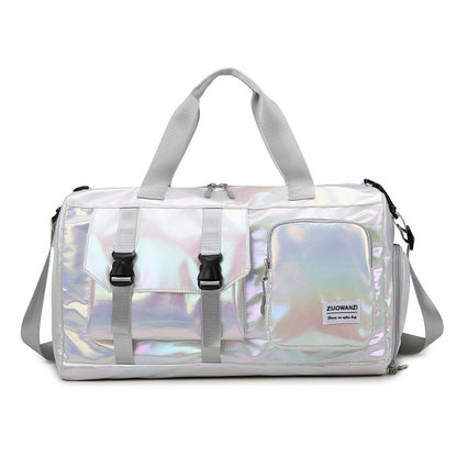 Iridescent Multi-Pocket Sport Duffel Bag Brehn