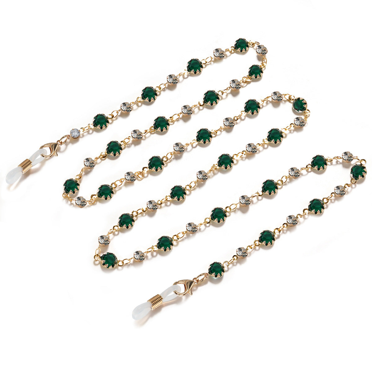 Elegante Edelstein-Brillen-Kette Brehn