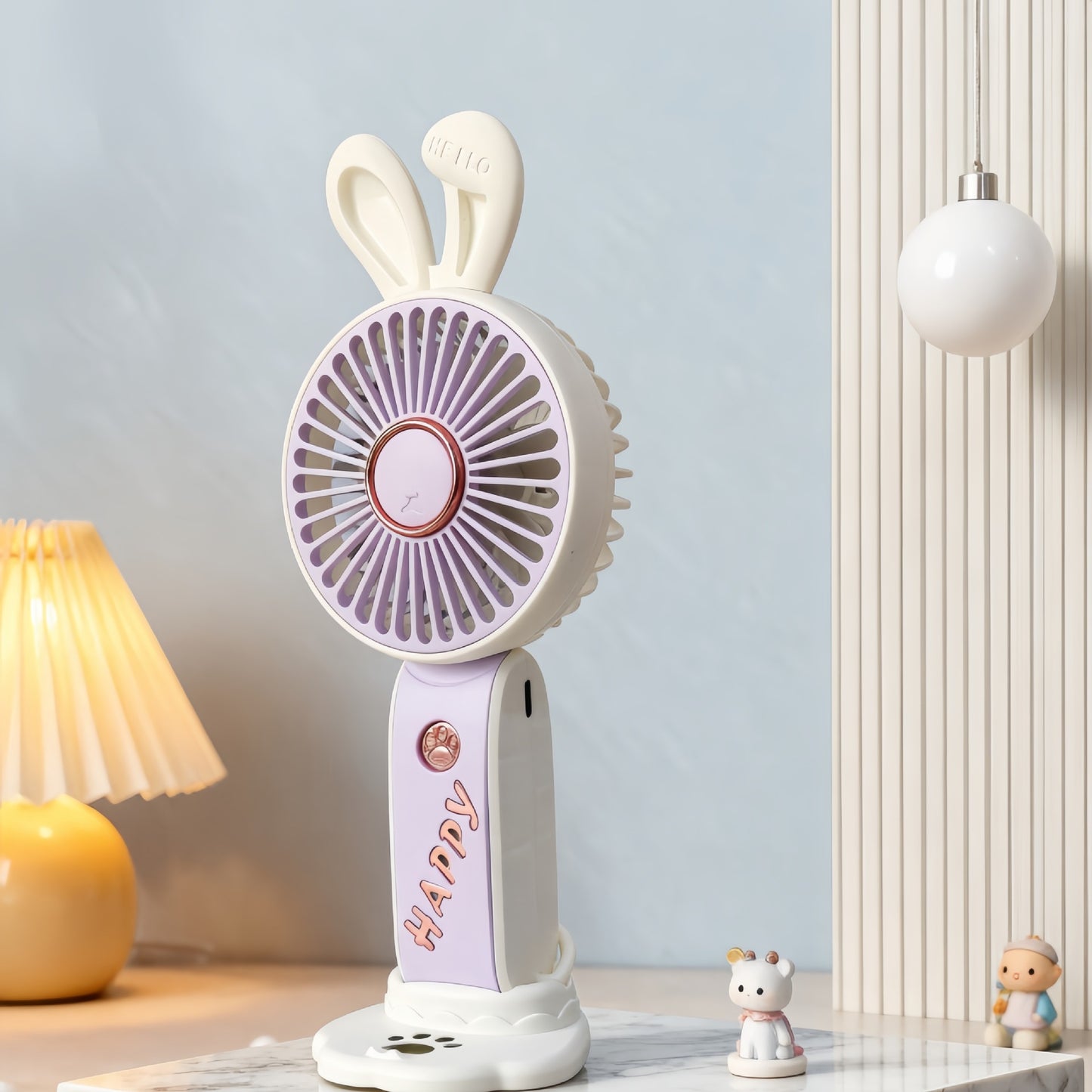 Damen Tragbarer USB Handventilator mit süßem Bärenmotiv Brehn