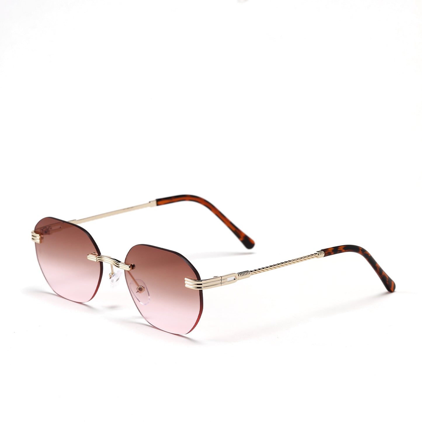 Damen geometrische Sonnenbrille mit elegantem Metallrahmen Brehn