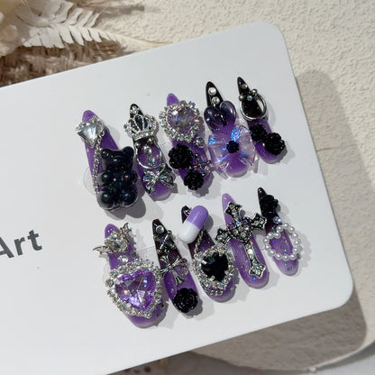Premium Dekorative Gothic Nagelkunst Set
