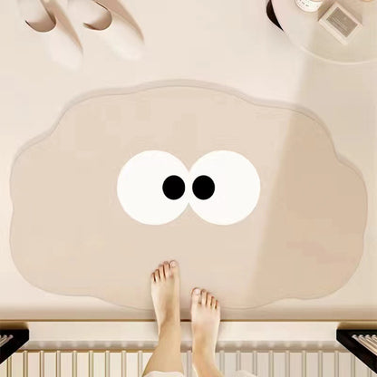 Verspielt mit Cartoon-Motiv Badmatte
