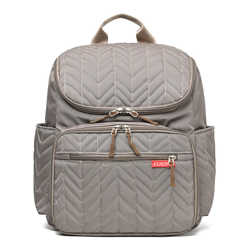 Elegante gesteppt Multi-Compartment Rucksack Brehn