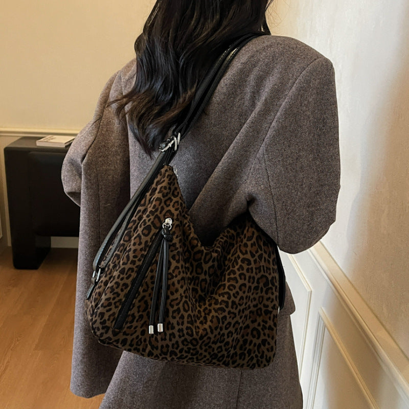 Chic Leopardenmuster Hobo Tasche Brehn