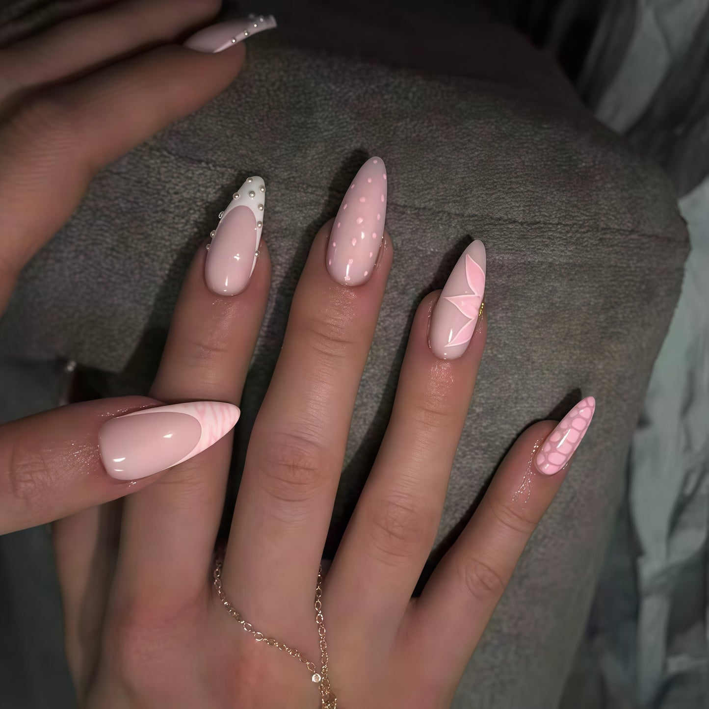 Floral Akzent Nagelkunst Verlängerungen Brehn