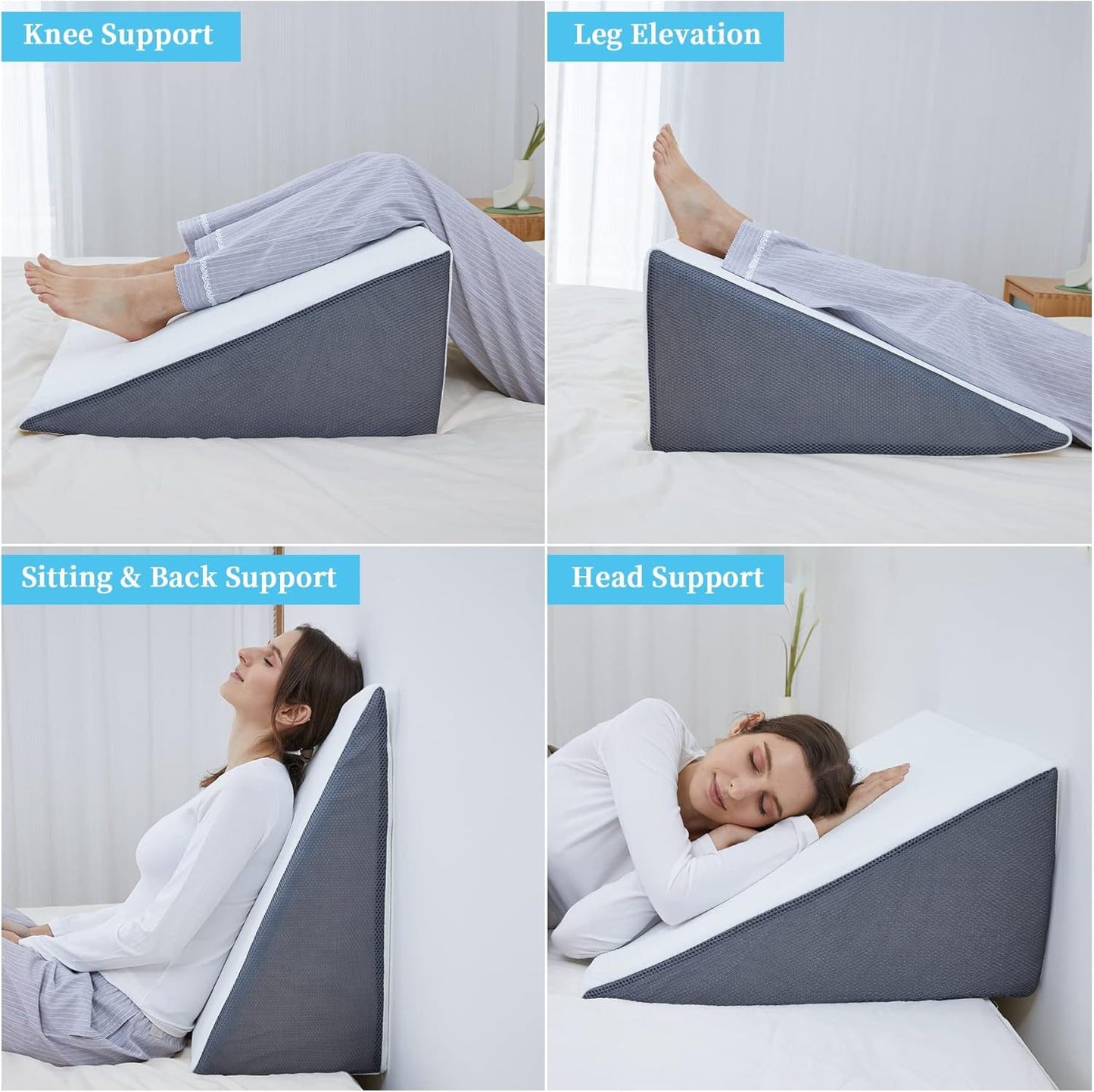 Verstellbares ergonomisches Schlafkeil-Kissen