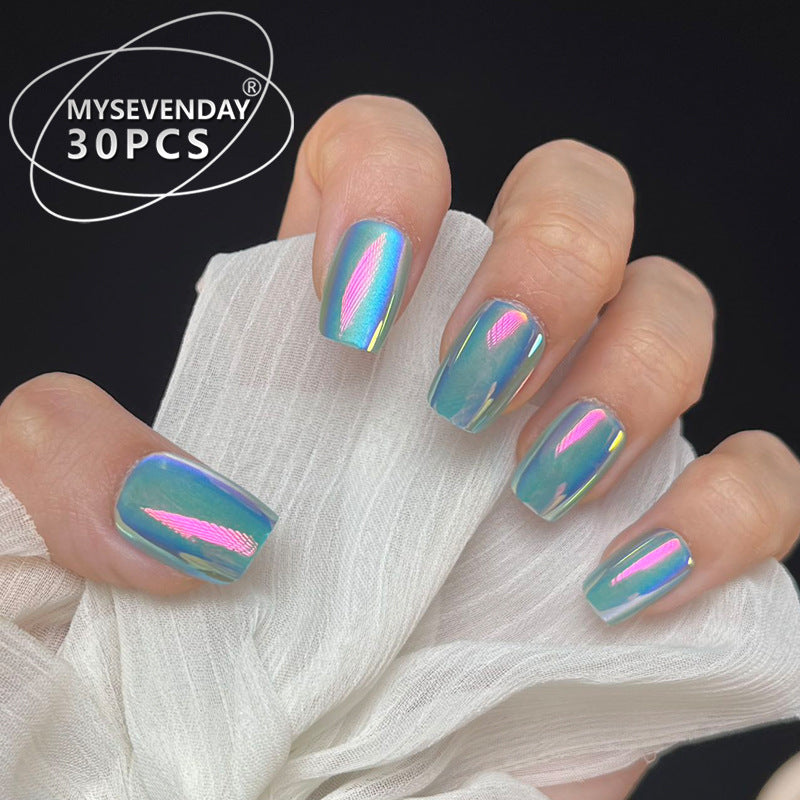 Premium holografisches Press-On-Nagelset Brehn