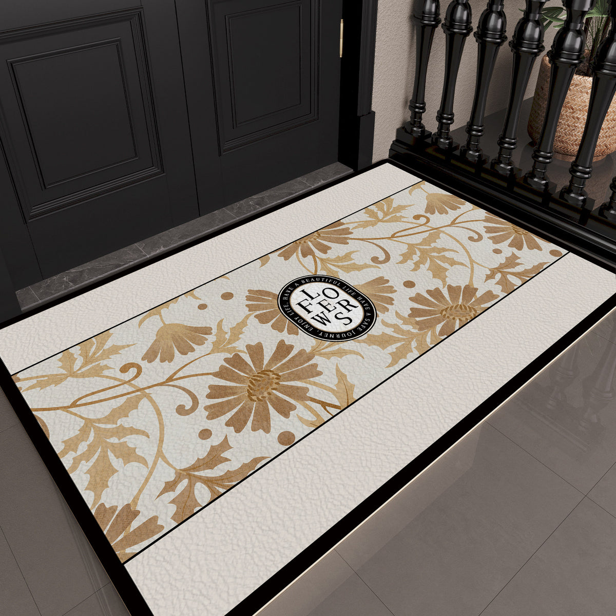Modern Geometric Badematte Brehn