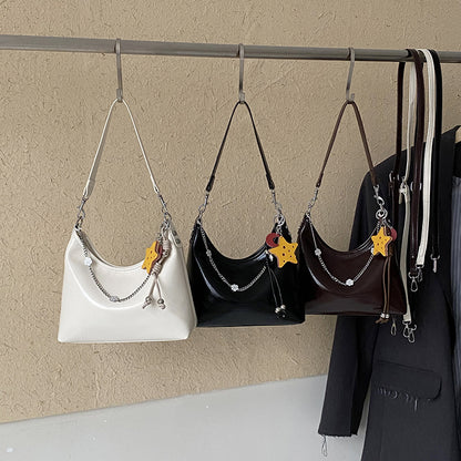 Premium-Leder-Slouch-Umhängetasche